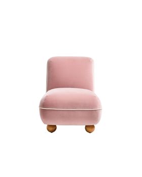 Ana Dusky Pink Velvet Accent Chair