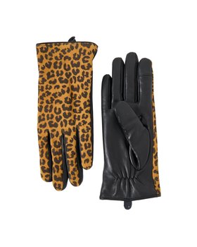 Animal Print Black Suede Glove