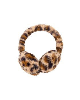 Brown Animal Print Faux Ear Muffs