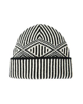 Monochrome Striped Fairisle Hat