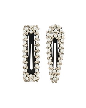 Bryony Faux Pearl & Stone Hair Clips Set of Two