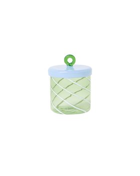 Green & Blue Swirl Storage Pot