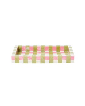 Green & Pink Resin Chequerboard Trinket Tray