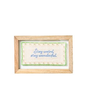 Green & Blue Stay Weird, Stay Wonderful Framed Wall Art