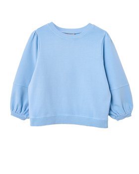Light Blue Lantern Sleeve Sweatshirt