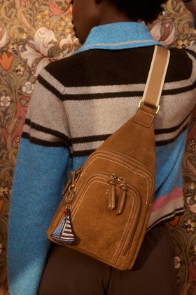 Reece Faux Suede Belt Bag #modelimages