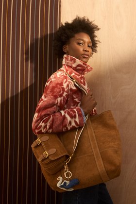 Freya Camel Brown Double Buckle Faux Suede Crossbody Bag & Jennie Camel Brown Faux Suede Tote Bag
