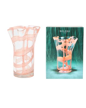 Bolero Pink Spiral Clear Glass Vase