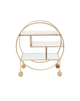 Terrazzo Luxe Pink & Gold Metal Drinks Trolley