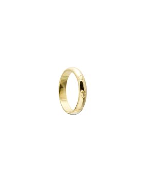 Priya Engraved Heart Gold Plated Ring