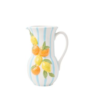 Fruit Blue Striped Ceramic Jug