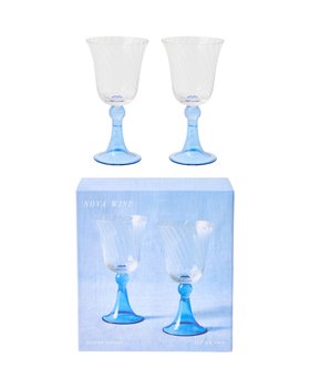 Nova Blue Wine Glasses Set of Two
