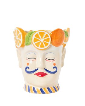 Luca Face Fruit Ceramic Plant Pot
