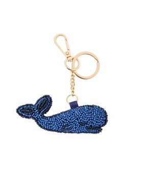 Blue Whale Beaded Keyring