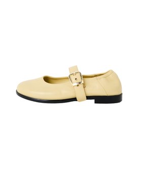 Butter Yellow Leather Mary Janes