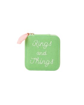 White Cherries Square Jewellery Box