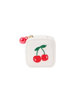 White Cherries Square Jewellery Box