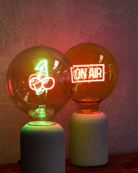 On Air Yellow Glass Light Bulb £25