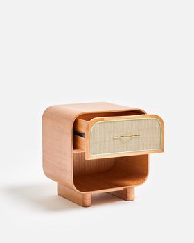 Sabina Mindi Wood Bedside Table