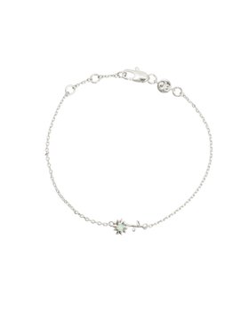 Blossom Opalite Flower Silver Charm Bracelet