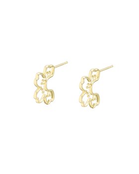 Fleur Flower Gold Plated Stud Earrings