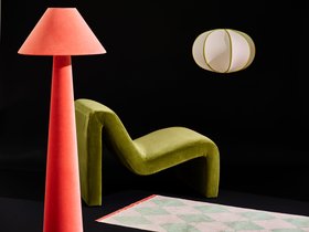 Pambo Green Velvet Lounge Chair