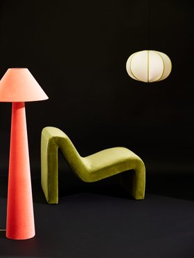 Pambo Green Velvet Lounge Chair