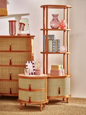 Kinship Rattan Tall Shelving Unit