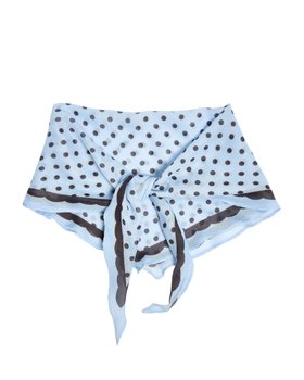 Blue & Brown Polka Dot Diamond Scarf