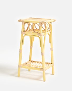 Vero Yellow Rattan Side Table