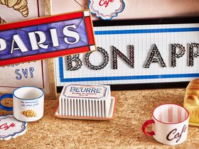 Red & Blue Paris Stained Glass Wall Art