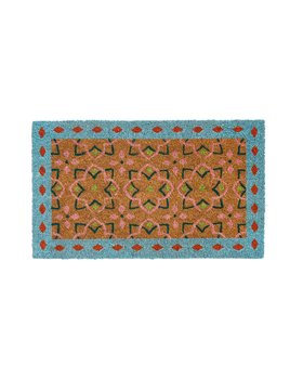 Blue Tile Rectangular Doormat