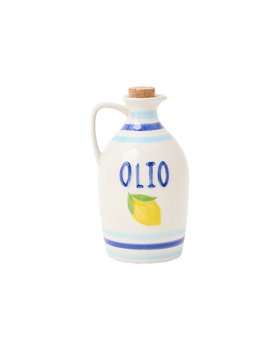 Blue & White Lemon 'Olio' Oil Bottle