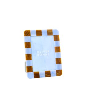 Alyssa Blue & Brown Resin Photo Frame 5x7"