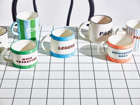 Blue & Brown 'Legend' Ceramic Mug