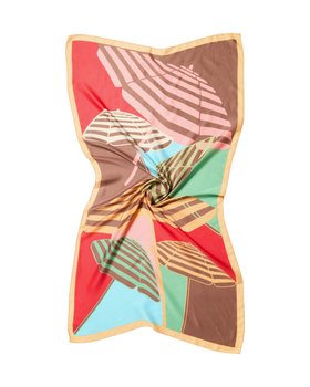 Striped Parasol Print Lightweight Scarf