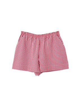 Pink and Red Stripe Seersucker Short