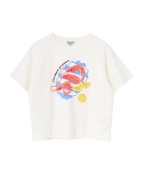 Ivory Prawn Plate Graphic T-Shirt