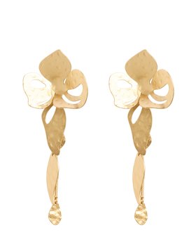 Lela Metal Cut Out Flower Drop Earrings