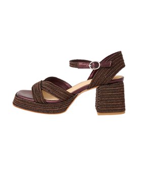 Castañer Vallita Brown Braided Platform Heeled Sandals