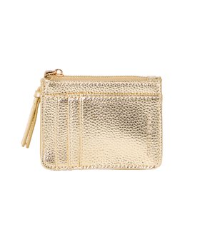 Kadie Gold Zipped Card Holder