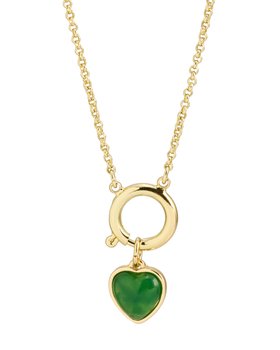 Liza Green Resin Heart Pendant Chain Necklace