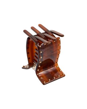 Anastasia Brown Studded Resin Claw Clip