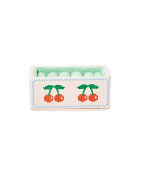 Cherry Rectangular Fabric Ring Box