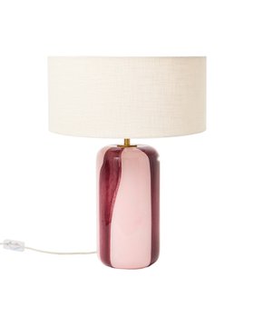 Clara Pink & Burgundy Stripe Table Lamp