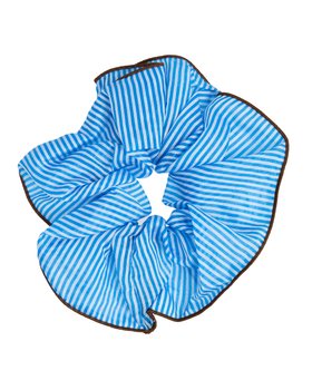 Carmen Blue Stripe Hair Scrunchie
