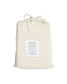 Blue Polka Dot Cotton Duvet Cover Set Double