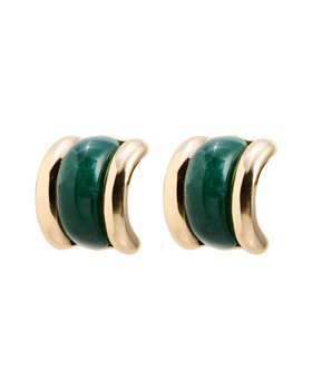 Midge Green Resin Chunky Hoop Earrings