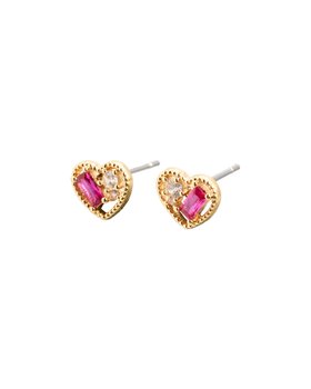 Lillie Stone Heart Stud Earrings