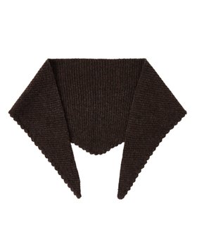Brown Scalloped Edge Triangle